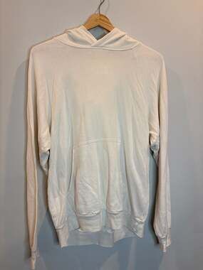 Community White Pullover Hoodie with Front Pocket